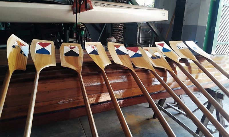 remos de botes restaurados