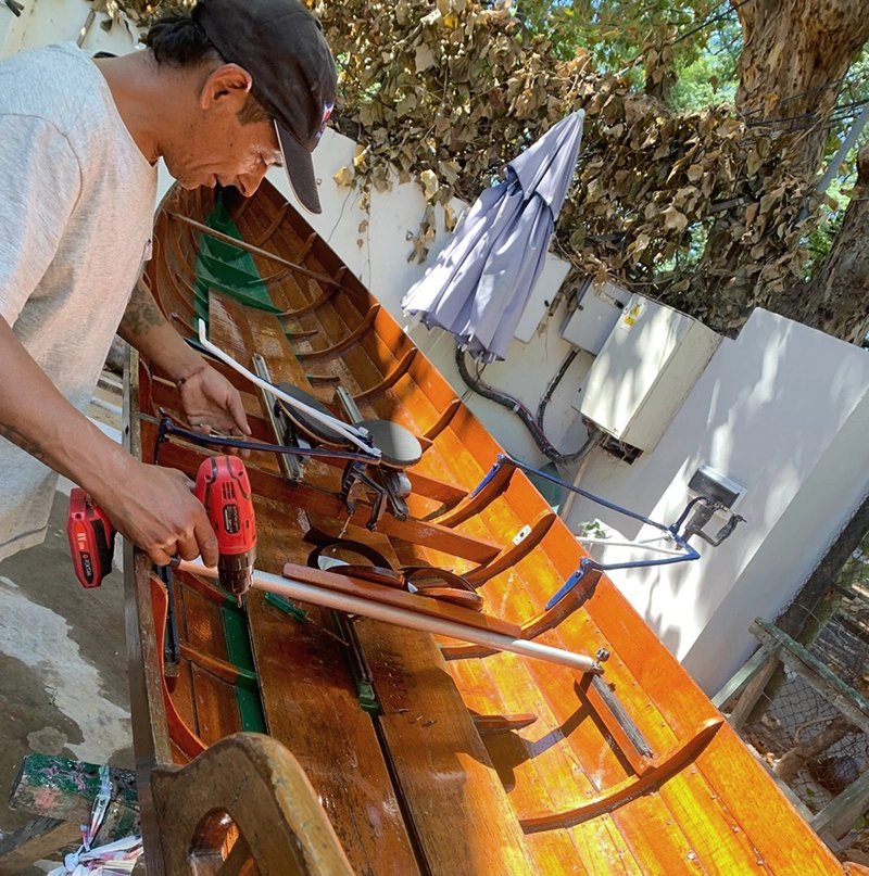 recupero de botes l'aviron